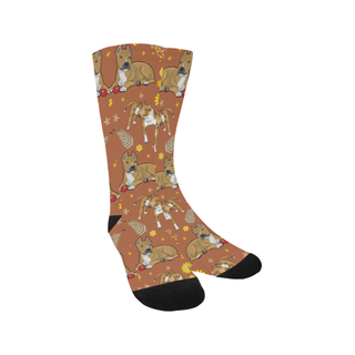 American Staffordshire Terrier Flower Trouser Socks - TeeAmazing