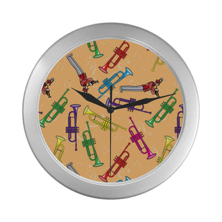 Marching Band Pattern Silver Color Wall Clock - TeeAmazing