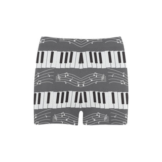 Piano Pattern Briseis Skinny Shorts - TeeAmazing