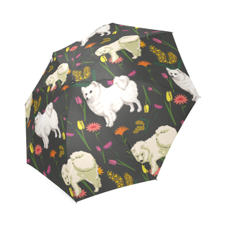 American Eskimo Dog Flower Foldable Umbrella - TeeAmazing