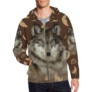 Wolf Lover All Over Print Full Zip Hoodie for Men - TeeAmazing