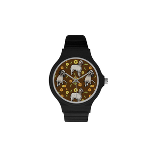 English Setter Flower Unisex Round Plastic Watch(Model 302) - TeeAmazing