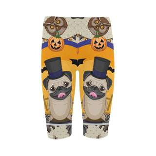 Pug Halloween Hestia Cropped Leggings (Model L03) - TeeAmazing