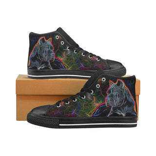 Cane Corso Glow Design 2 Black Men’s Classic High Top Canvas Shoes /Large Size - TeeAmazing