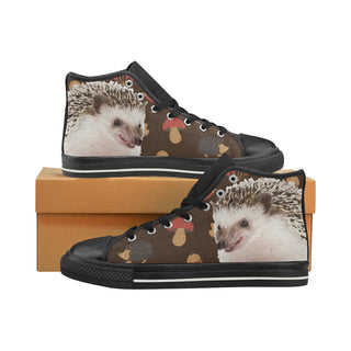 Hedgehog Black High Top Canvas Shoes for Kid - TeeAmazing