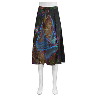 Corgi Glow Design 2 Mnemosyne Women's Crepe Skirt (Model D16) - TeeAmazing