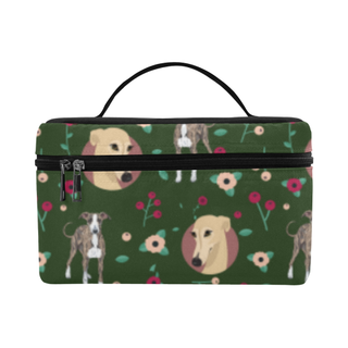 Greyhound Flower Cosmetic Bag/Large - TeeAmazing