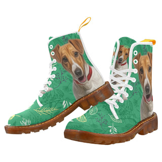 Jack Russell Terrier Lover White Boots For Men - TeeAmazing