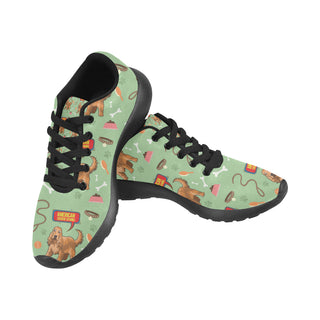 American Cocker Spaniel Pattern Black Sneakers for Men - TeeAmazing