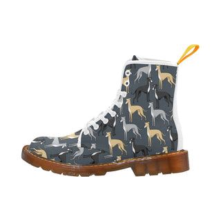 Greyhound White Boots For Men - TeeAmazing