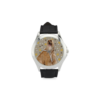 Afghan Hound Women's Classic Leather Strap Watch - TeeAmazing