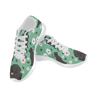 Curly Coated Retriever Flower White Sneakers for Women - TeeAmazing