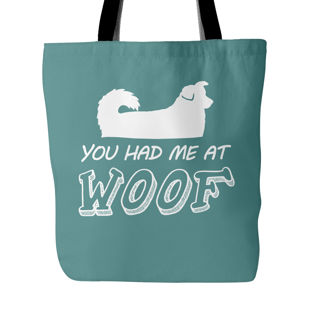 You Had Me At Woof Tote Bags - Australian Shepherd Dog Bags - TeeAmazing