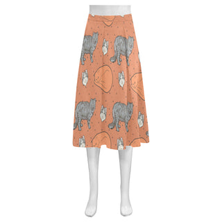 American Curl Mnemosyne Women's Crepe Skirt (Model D16) - TeeAmazing