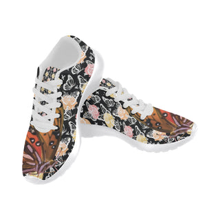 Butterfly White Sneakers for Women - TeeAmazing