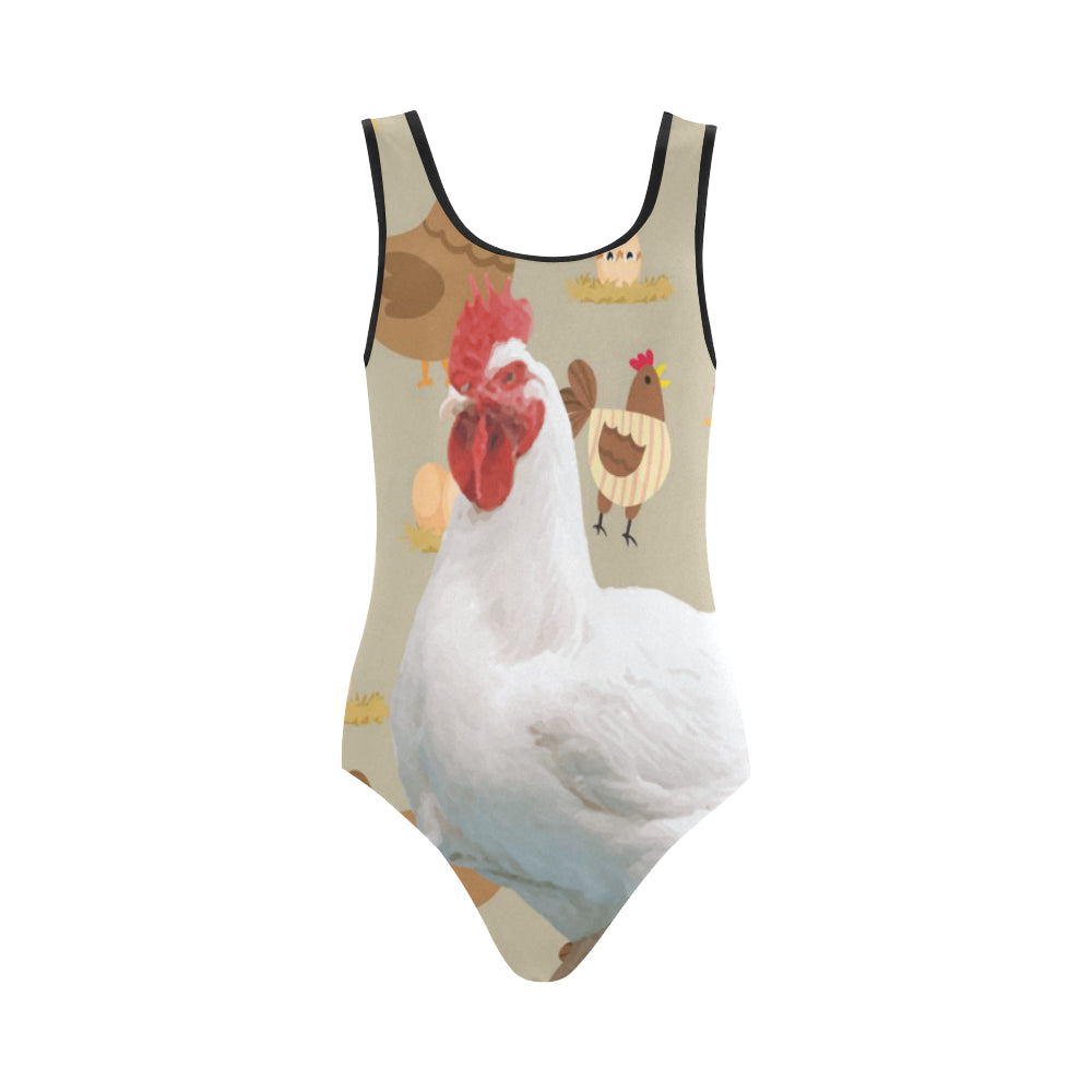 Chicken Lover Vest One Piece Swimsuit