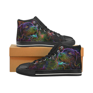 Lab Glow Design 2 Black Men’s Classic High Top Canvas Shoes /Large Size - TeeAmazing