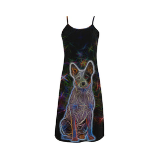 Australian Cattle Dog Glow Design 2 Alcestis Slip Dress - TeeAmazing