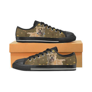 Cairn Terrier Dog Black Low Top Canvas Shoes for Kid - TeeAmazing