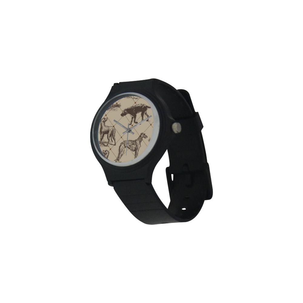 Scottish Deerhounds Unisex Round Plastic Watch - TeeAmazing