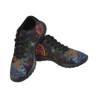 Corgi Glow Design 2 Black Sneakers for Women - TeeAmazing