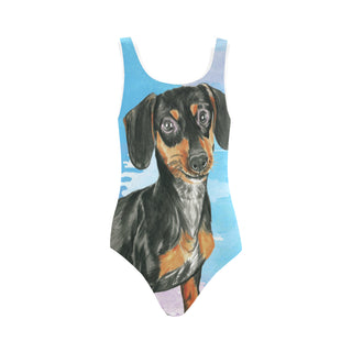Dachshund Water Colour No.1 Vest One Piece Swimsuit - TeeAmazing
