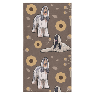 Afghan Hound Flower Bath Towel 30"x56" - TeeAmazing
