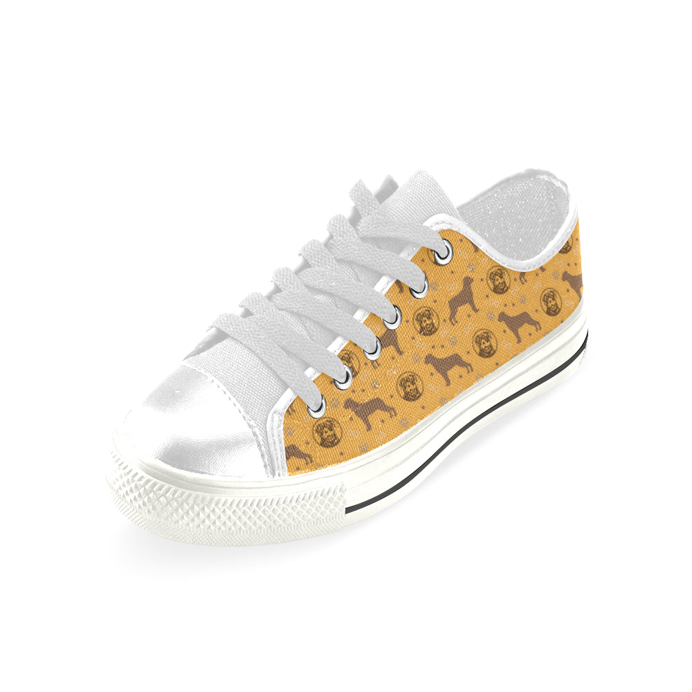 Rottweiler Pattern White Men's Classic Canvas Shoes - TeeAmazing