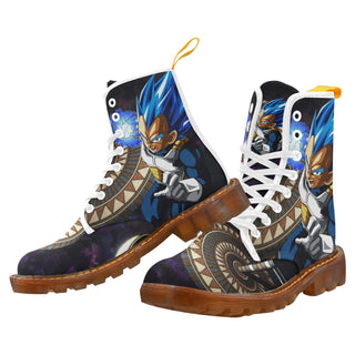 Vegeta SSGSS DBZ White Boots For Women - TeeAmazing