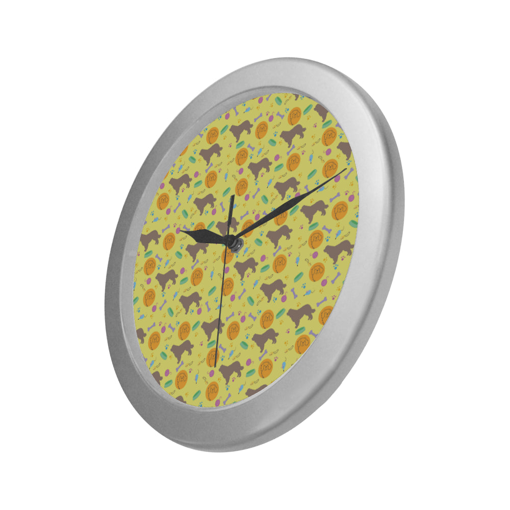 Newfoundland Pattern Silver Color Wall Clock - TeeAmazing