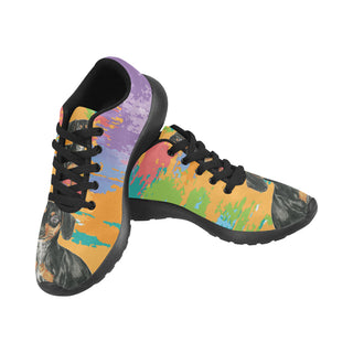 Dachshund Water Colour No.2 Black Sneakers Size 13-15 for Men - TeeAmazing