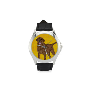 Chocolate Labrador Women's Classic Leather Strap Watch - TeeAmazing