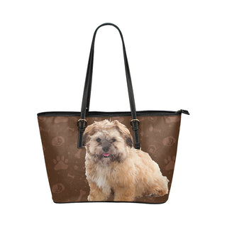 Shih-poo Dog Leather Tote Bag/Small - TeeAmazing