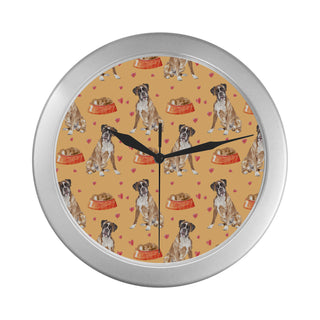 Boxer Water Colour Pattern No.1 Silver Color Wall Clock - TeeAmazing