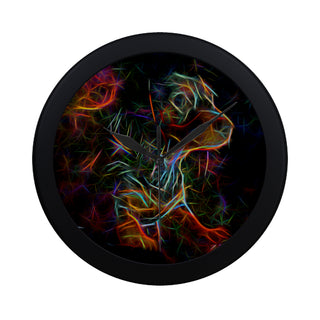 Dachshund Glow Design 2 Black Circular Plastic Wall clock - TeeAmazing