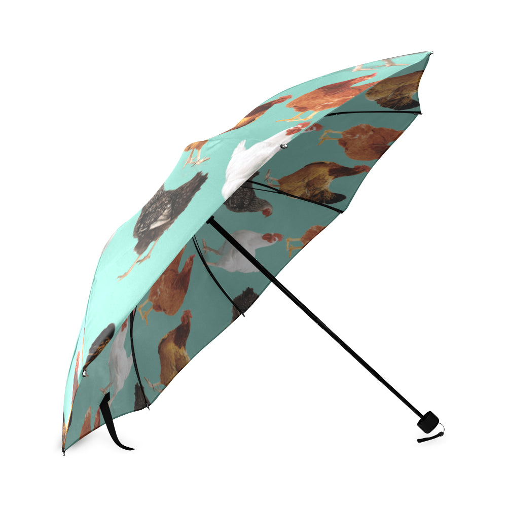 Chicken Pattern Foldable Umbrella - TeeAmazing