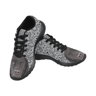 Curly Coated Retriever Black Sneakers for Women - TeeAmazing