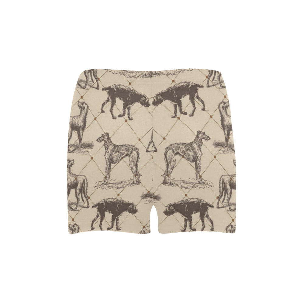 Scottish Deerhounds Briseis Skinny Shorts (Model L04) - TeeAmazing