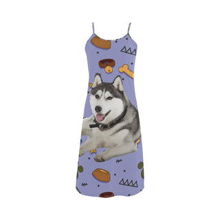 Siberian Husky Dog Alcestis Slip Dress - TeeAmazing