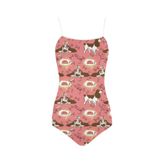 English Cocker Spaniel Pattern Strap Swimsuit - TeeAmazing