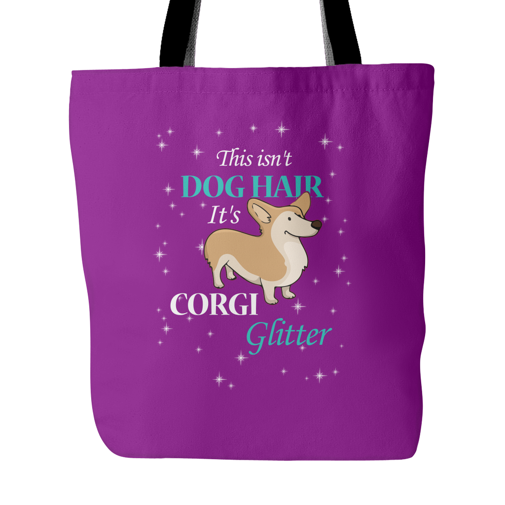 Corgi Glitter Dog Tote Bags - Corgi Bags - TeeAmazing