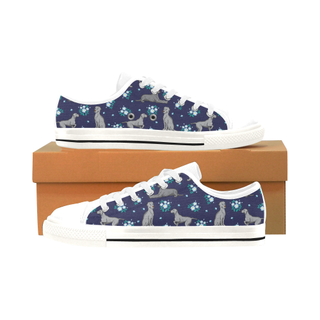 Coonhound Flower White Men's Classic Canvas Shoes/Large Size - TeeAmazing