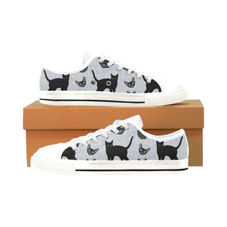 Bombay cat White Men's Classic Canvas Shoes/Large Size - TeeAmazing