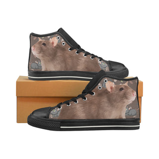 Rats Black Men’s Classic High Top Canvas Shoes - TeeAmazing