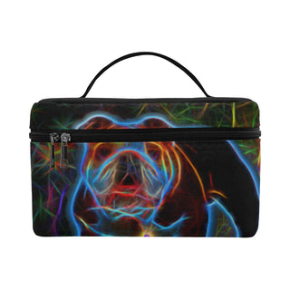 English Bulldog Glow Design 2 Cosmetic Bag/Large - TeeAmazing