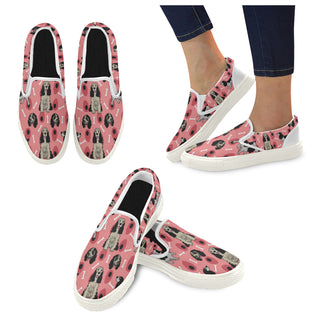 English Springer Spaniels White Women's Slip-on Canvas Shoes - TeeAmazing