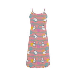 Scottish Terrier Pattern Alcestis Slip Dress - TeeAmazing