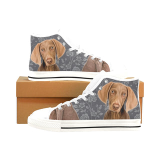 Weimaraner Lover White Men’s Classic High Top Canvas Shoes /Large Size - TeeAmazing