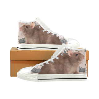 Rats White Men’s Classic High Top Canvas Shoes - TeeAmazing