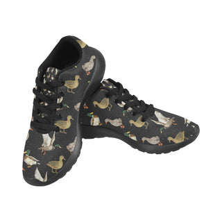 Mallard Duck Black Sneakers for Men - TeeAmazing